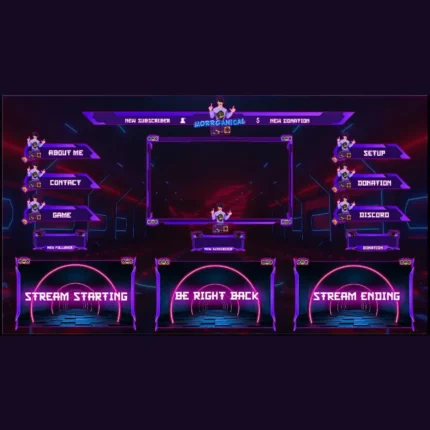 Game Streaming Panel Vectors Twitch & YouTube Layout Elements